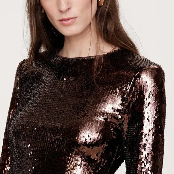 Banana Republic Stretch-Sequin Mini Dress - Picture 3 of 4